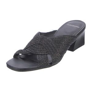 Vagabond Black Mules with Woven Design